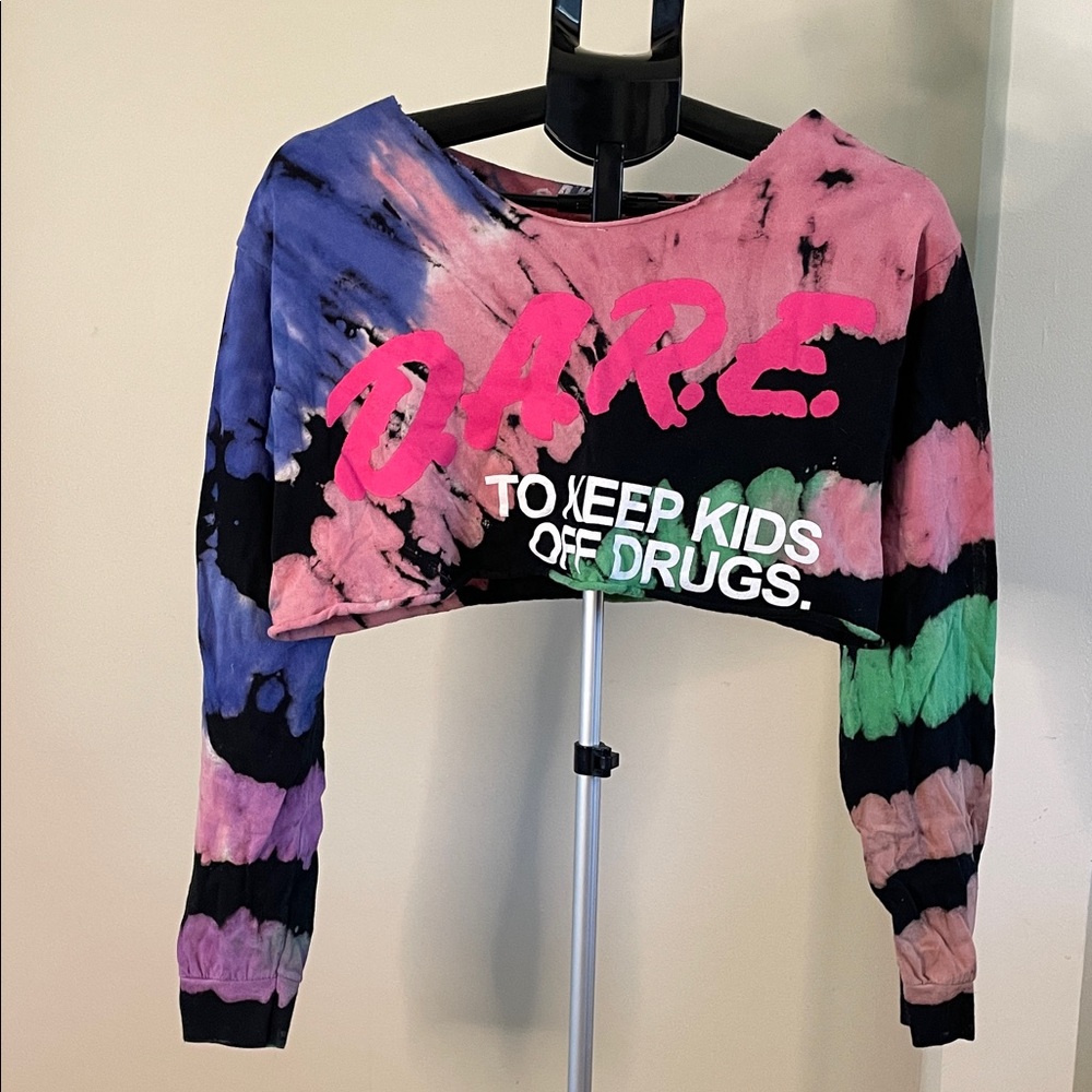 Colorful Tie-Dye D.A.R.E. Women's Crop Top